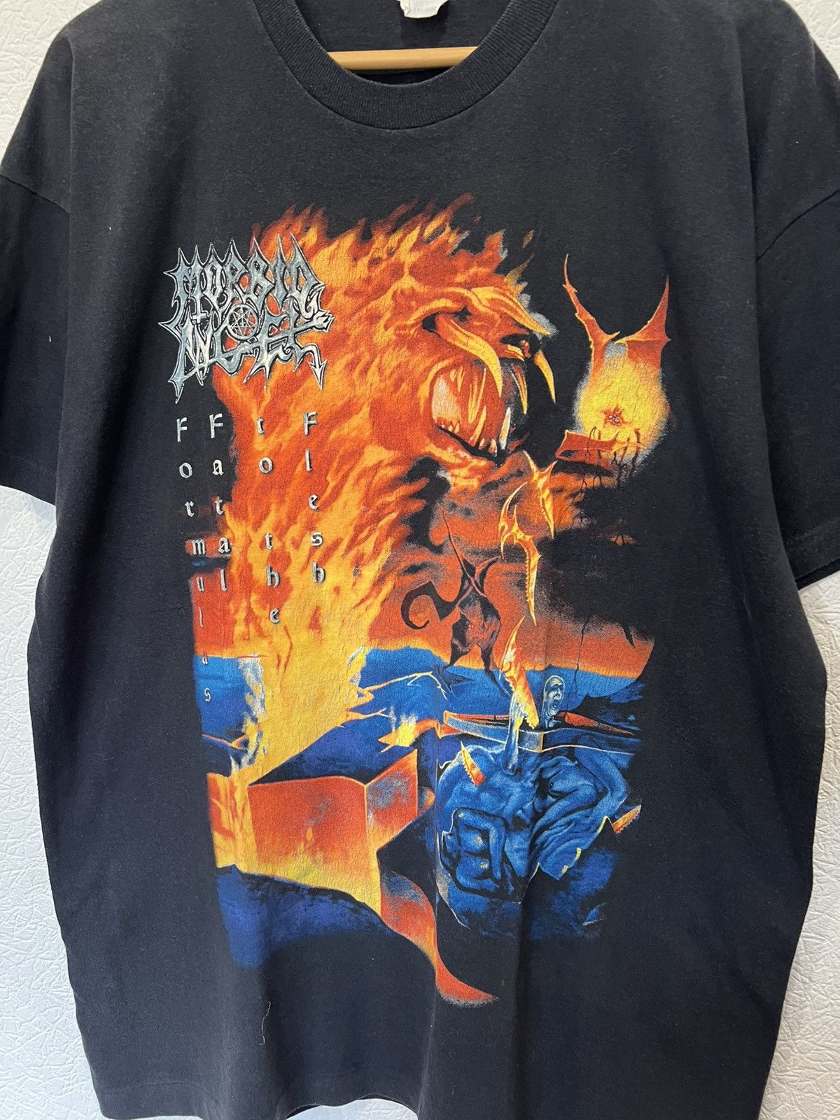 Band Tees Morbid Angel 1998 T Shirt Vintage Rare Formulas fatal to the Size US XL / EU 56 / 4 - 2 Thumbnail