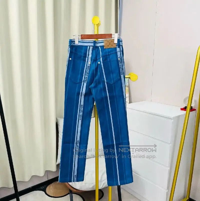 Louis Vuitton Louis Vuitton Blue Cotton Casual Pants . Size 30" / US 8 / IT 44 - 2 Thumbnail