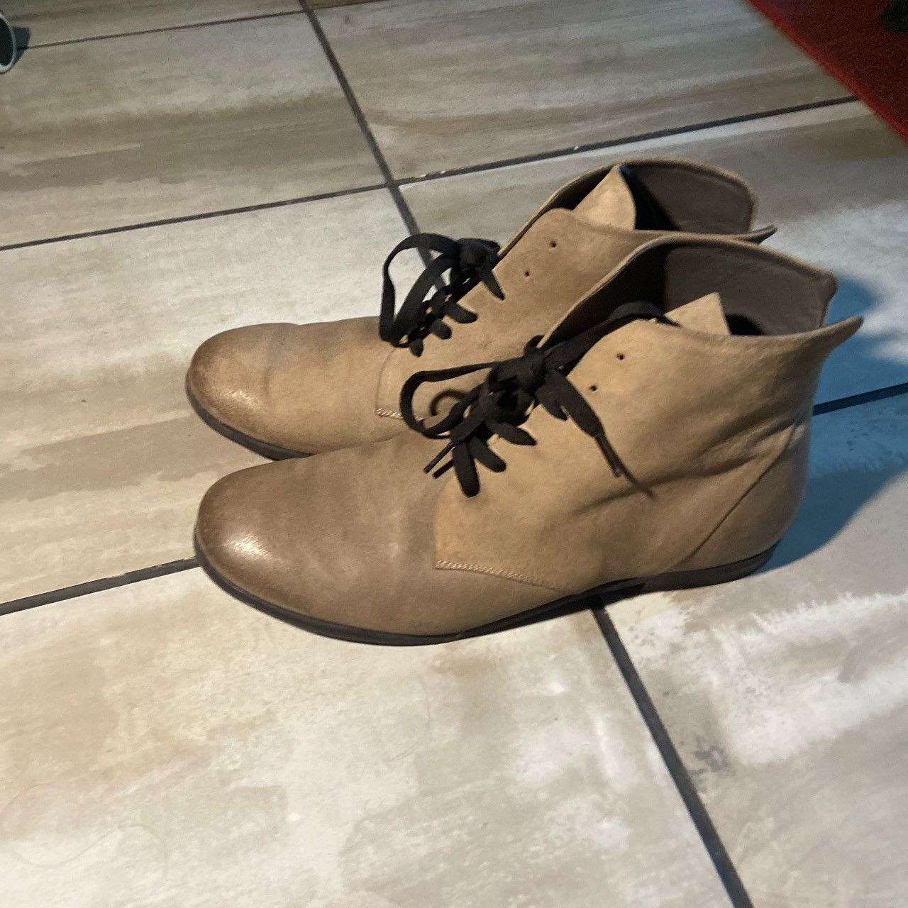 Leather × The Last Conspiracy The last conspiracy-ask waxed suede grey Size US 10.5 / EU 43-44 - 1 Thumbnail