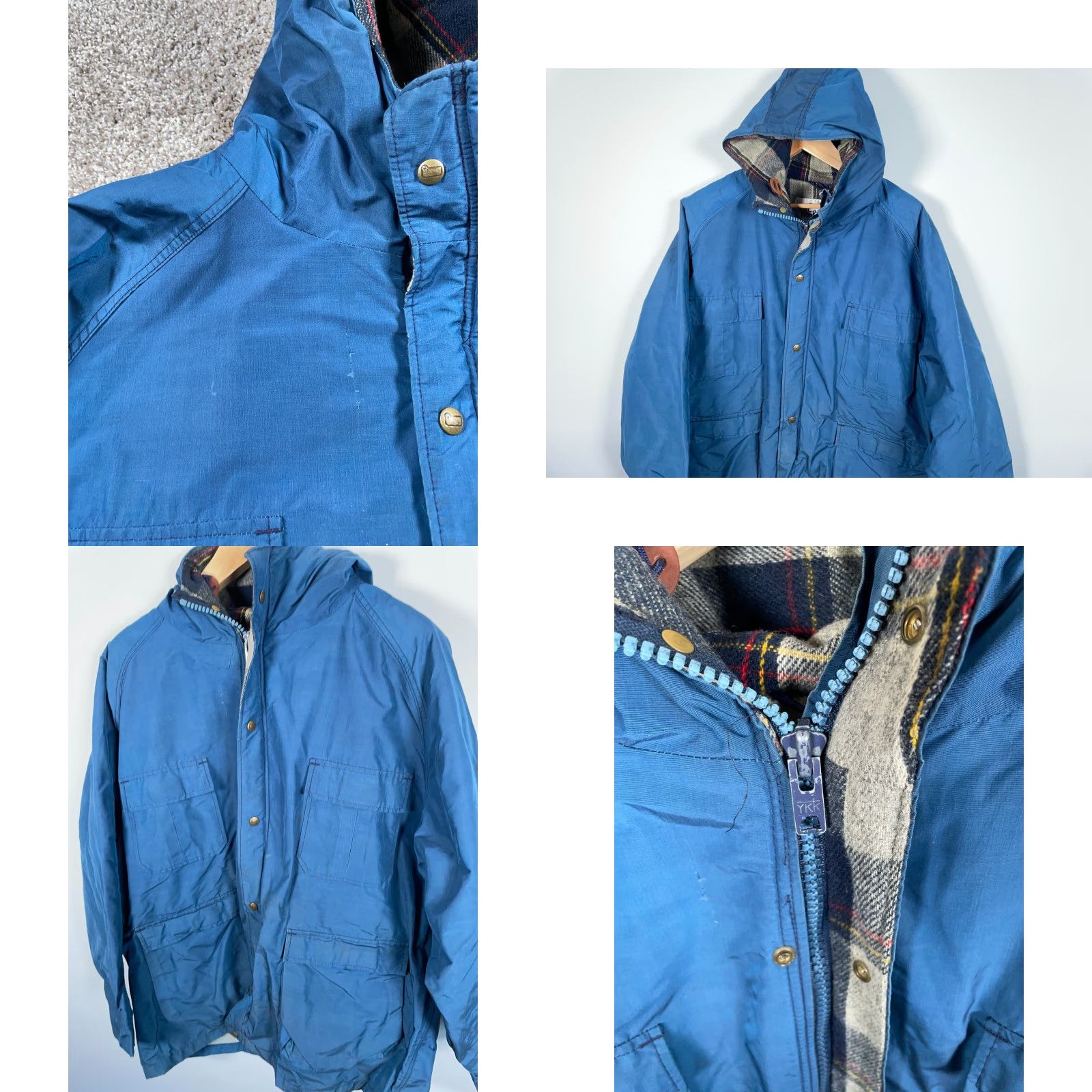 Vintage VINTAGE Woolrich Parka Jacket Woolrich Lined 2XL Blue Wool Hooded Zip Up Men’s Parka Size US XXL / EU 58 / 5 - 9 Thumbnail