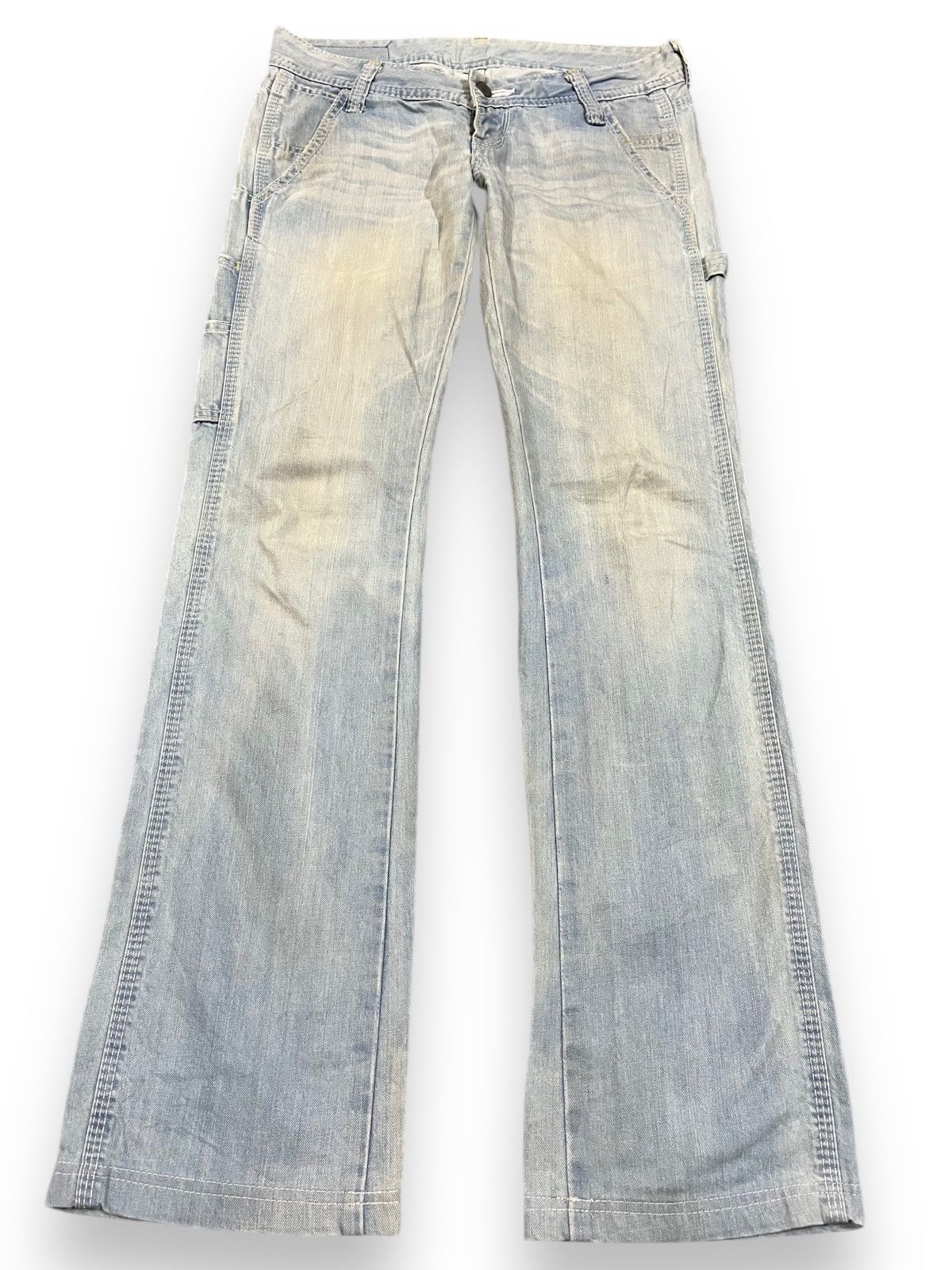 Japanese Brand × MOUSSY Vintage Black By Moussy Flare Carpenter Denim Size US 29 - 1 Thumbnail