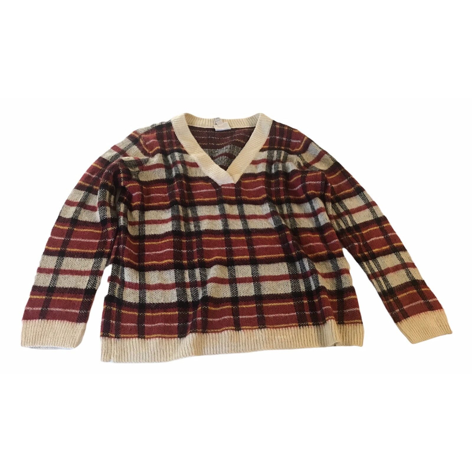 St. Johns Bay Vintage Plaid Fuzzy Sweater St. Johns Bay Large Size US L / EU 52-54 / 3 - 1 Thumbnail