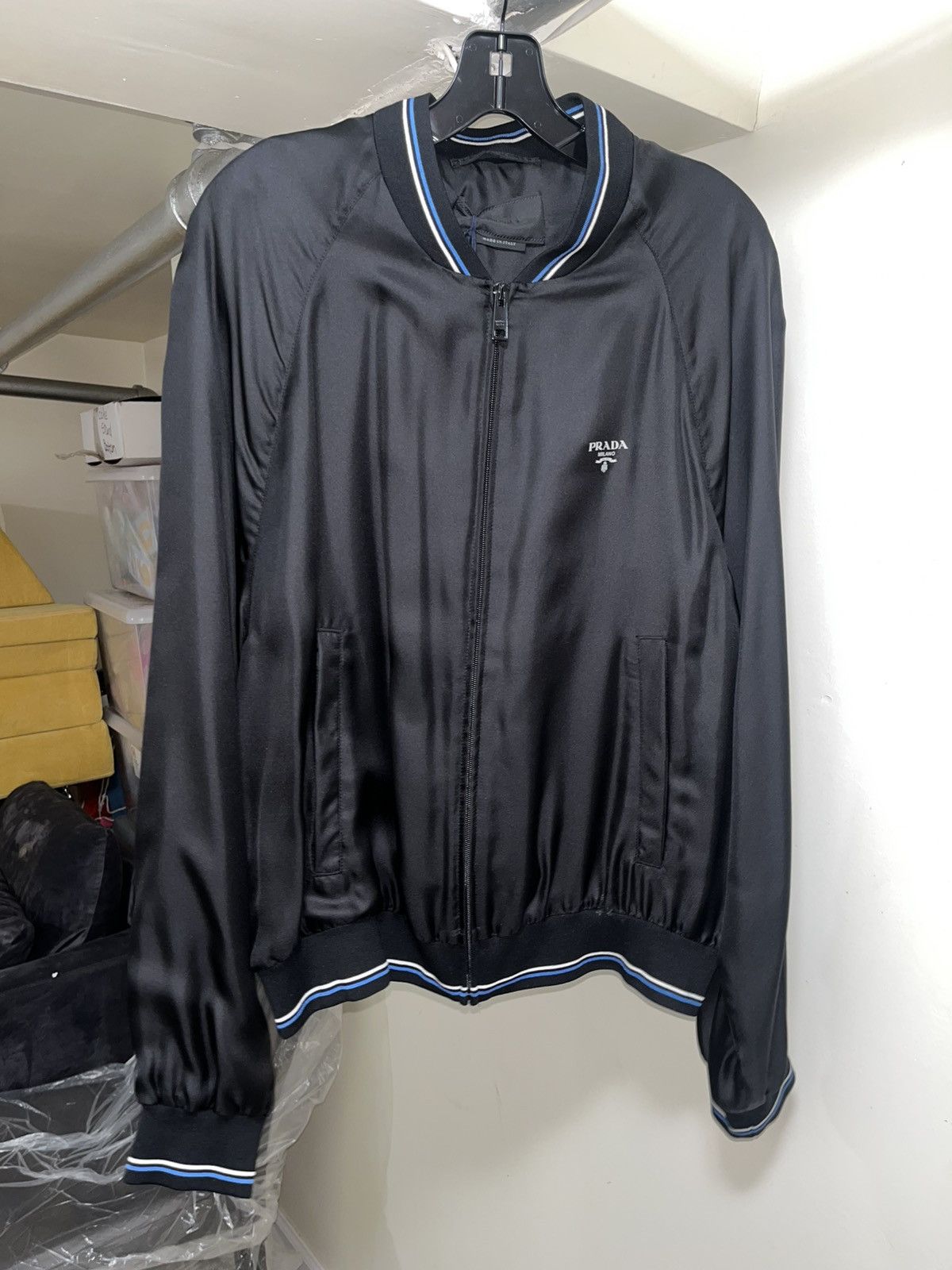 Prada Prada Men’s Silk Twill Blouson Jacket Sz L Size US L / EU 52-54 / 3 - 1 Thumbnail