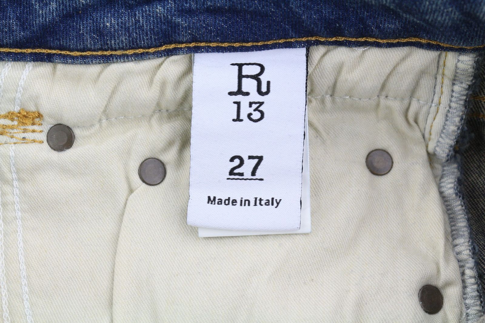 R13 BOY STRAIGHT 27 Ankle Cropped Washed Blue Kelly 84491 Size 27" / US 4 / IT 40 - 9 Thumbnail