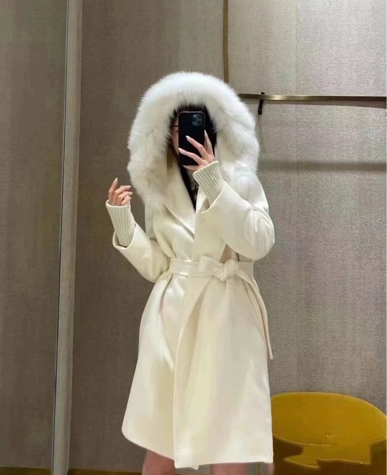Max Mara Max Mara Classic mango snow white coat Size XS / US 0-2 / IT 36-38 - 6 Thumbnail