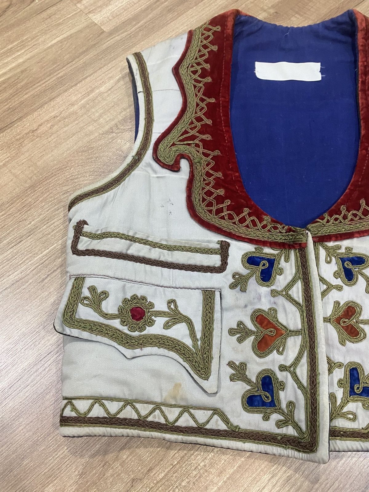 Vintage Vintage Ottoman Turkish Embroidered Velvet Vest Handcrafted Size US M / EU 48-50 / 2 - 3 Thumbnail