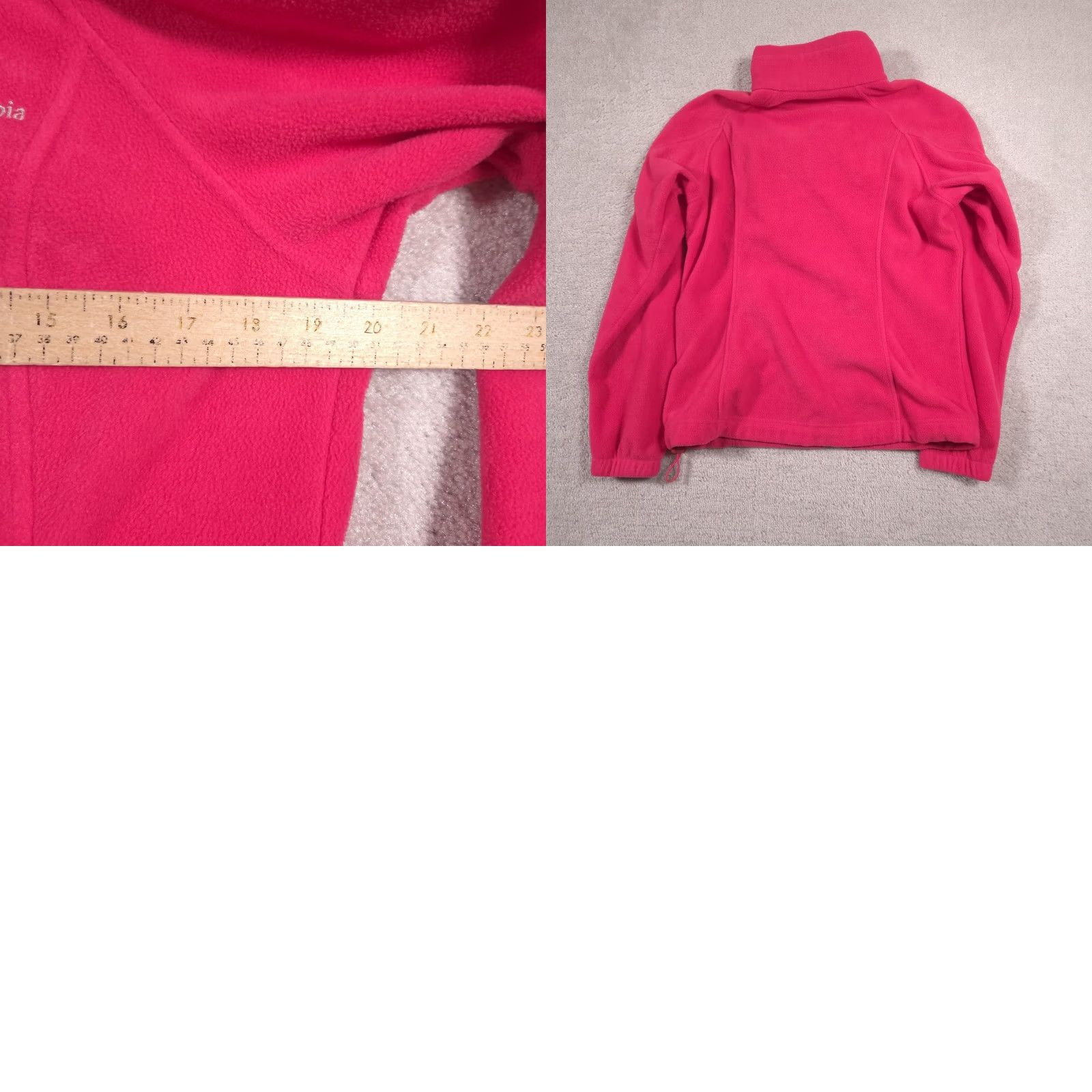 Layer 8 VINTAGE? No — Columbia Fleece Jacket Womens Medium Pink Full Zip Lightweight Outdoor Layer Size M / US 6-8 / IT 42-44 - 9 Thumbnail