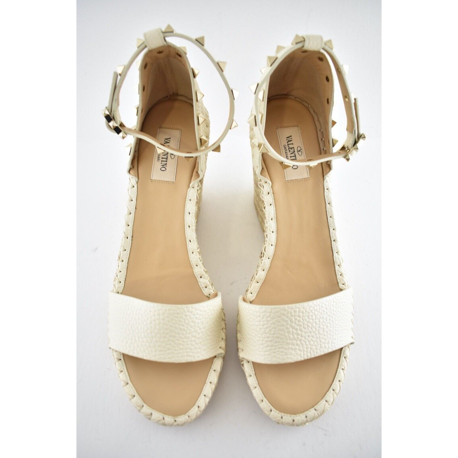 Valentino Rockstud Ankle Strap Platform Wedge Sandal Heel 40 Size US 10 / IT 40 - 7 Thumbnail
