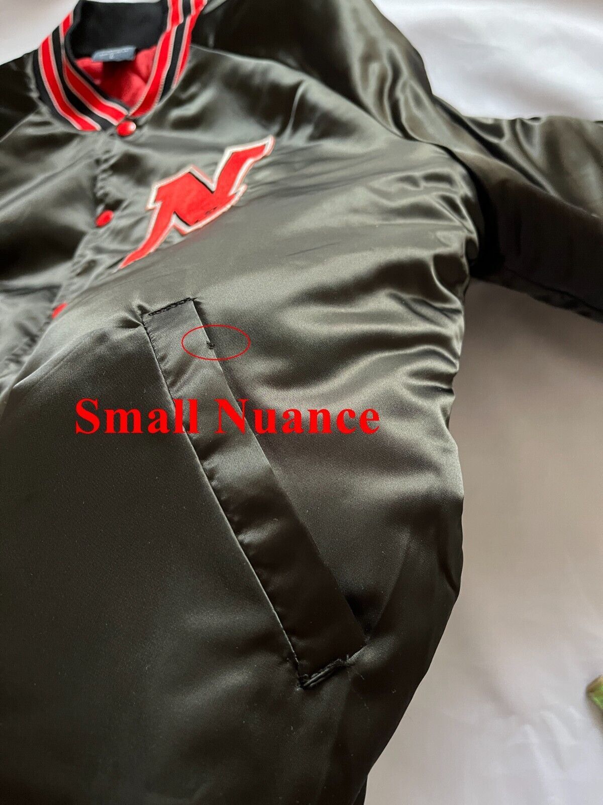 Nike 80's NIKE Vintage Satin Bomber Jacket Snap Button Size US L / EU 52-54 / 3 - 9 Thumbnail