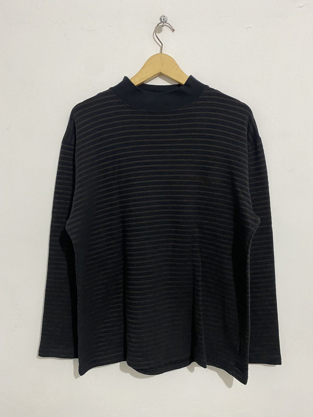 Hiroko Koshino Homme 🖤BLACFRIDAY🖤Japanese Hiroko Khishino Stripped Turtleneck Size US L / EU 52-54 / 3 - 1 Thumbnail