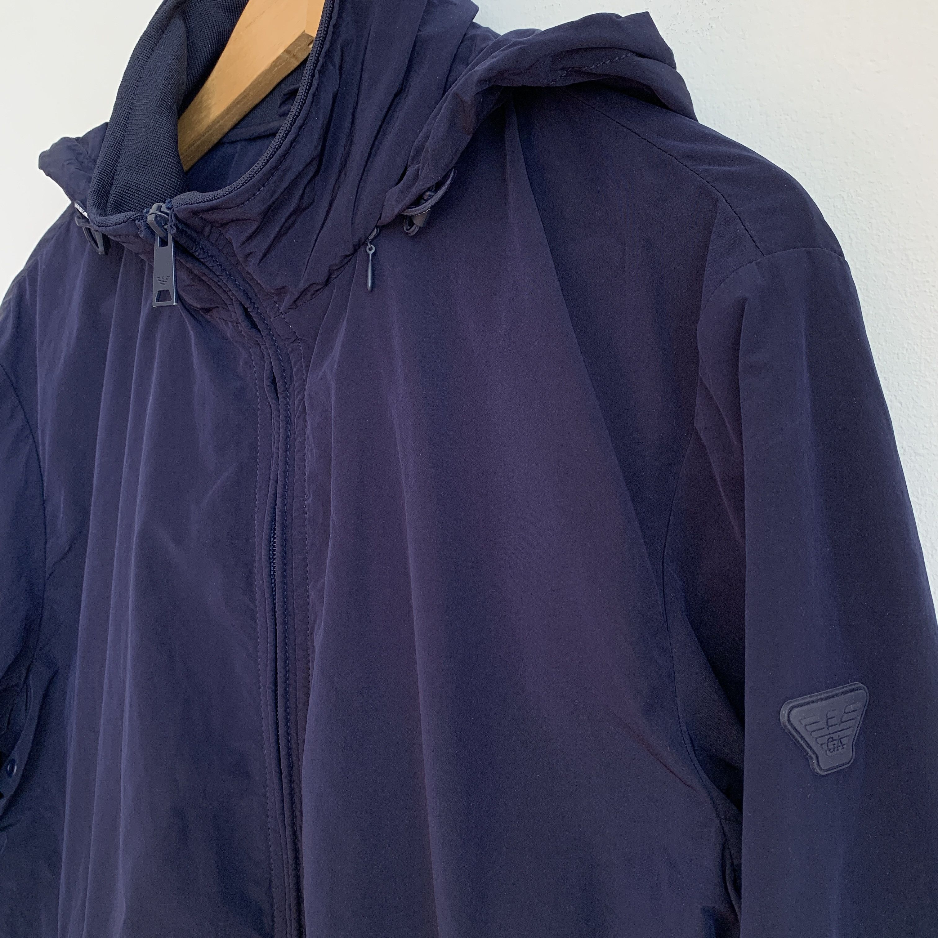 Emporio Armani Emporio Armani Men's Black Blouson Jacket Hood Storage Size US M / EU 48-50 / 2 - 6 Thumbnail