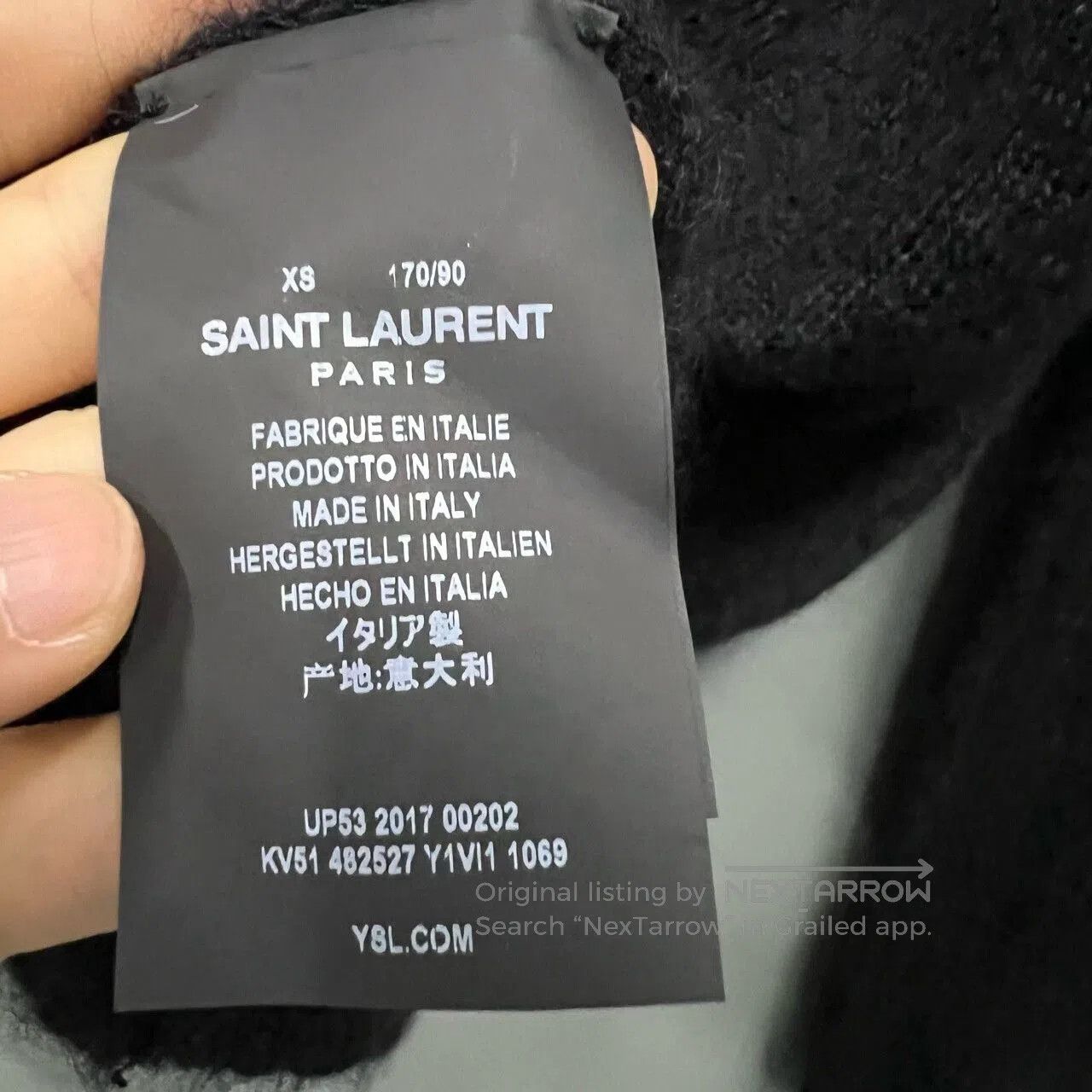 Saint Laurent Paris black flamingo print sweater by saint laurent. Size XS / US 0-2 / IT 36-38 - 4 Thumbnail