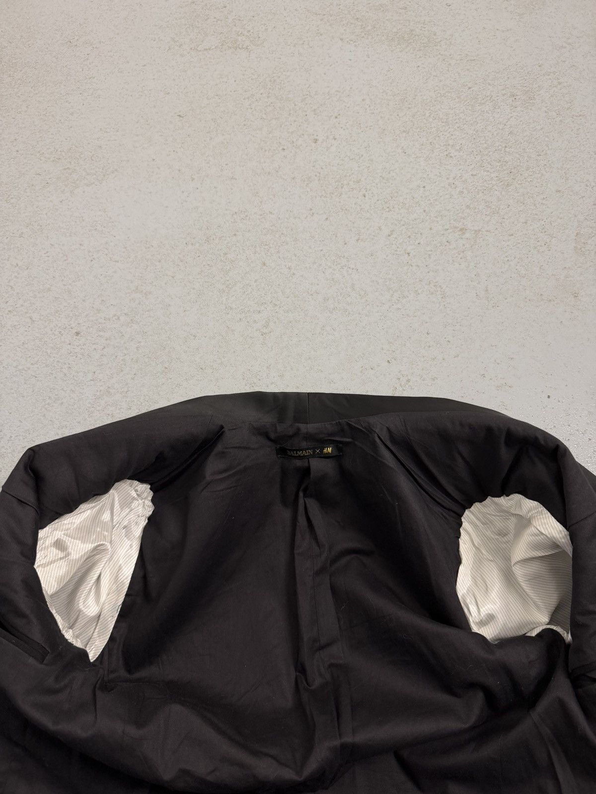 Balmain × H&M Balmain x H&M Black Shawl Collar Napoleon Wool Jacket Size 40R - 17 Thumbnail