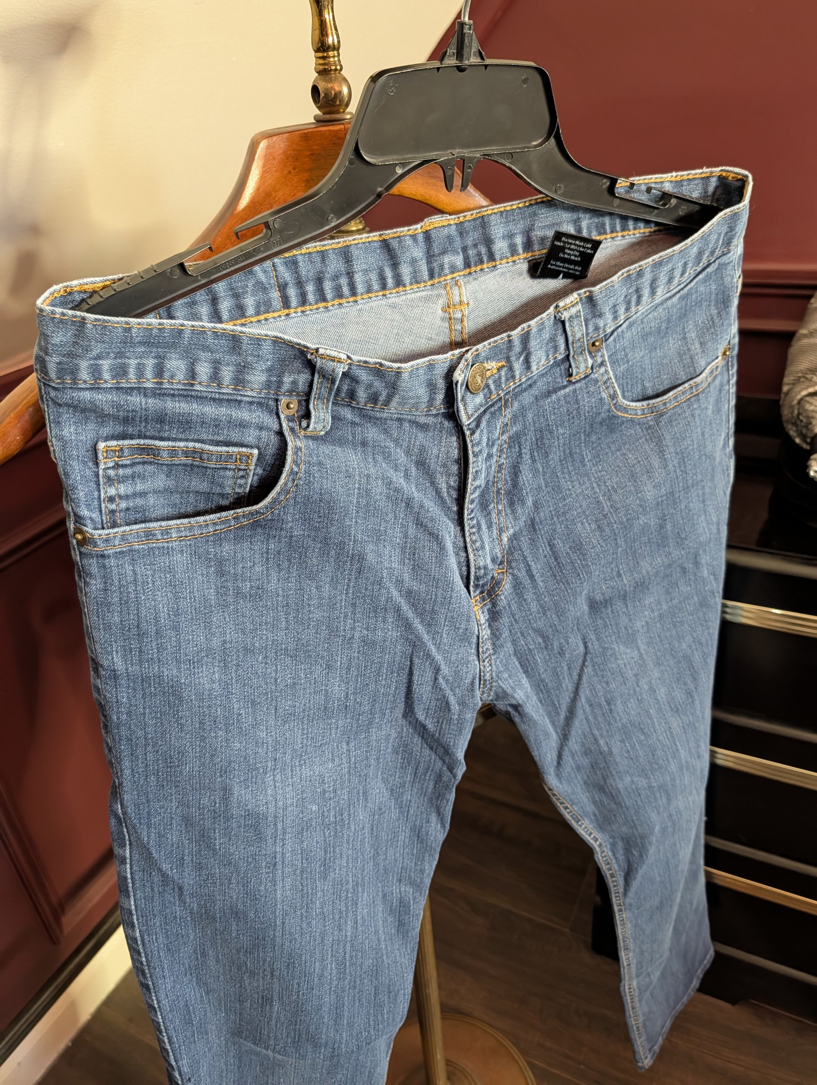 American Edition DEARBORN DENIM Blue MiUSA Slim Straight Jeans Size US 34 / EU 50 - 2 Thumbnail