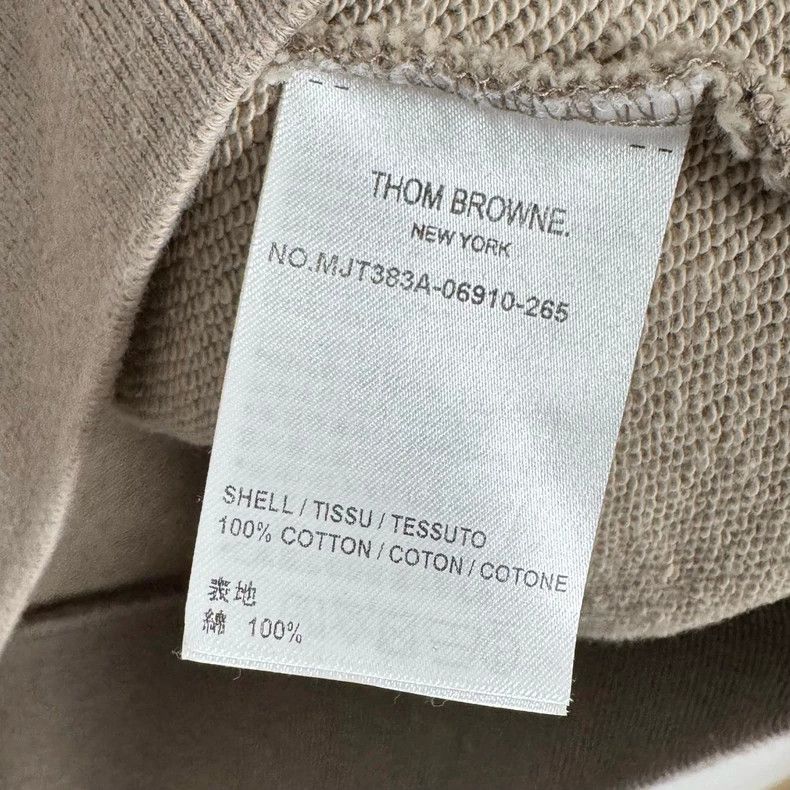 Thom Browne Thom Browne size3 Brown four stripe arm hoodie Size US L / EU 52-54 / 3 - 5 Thumbnail