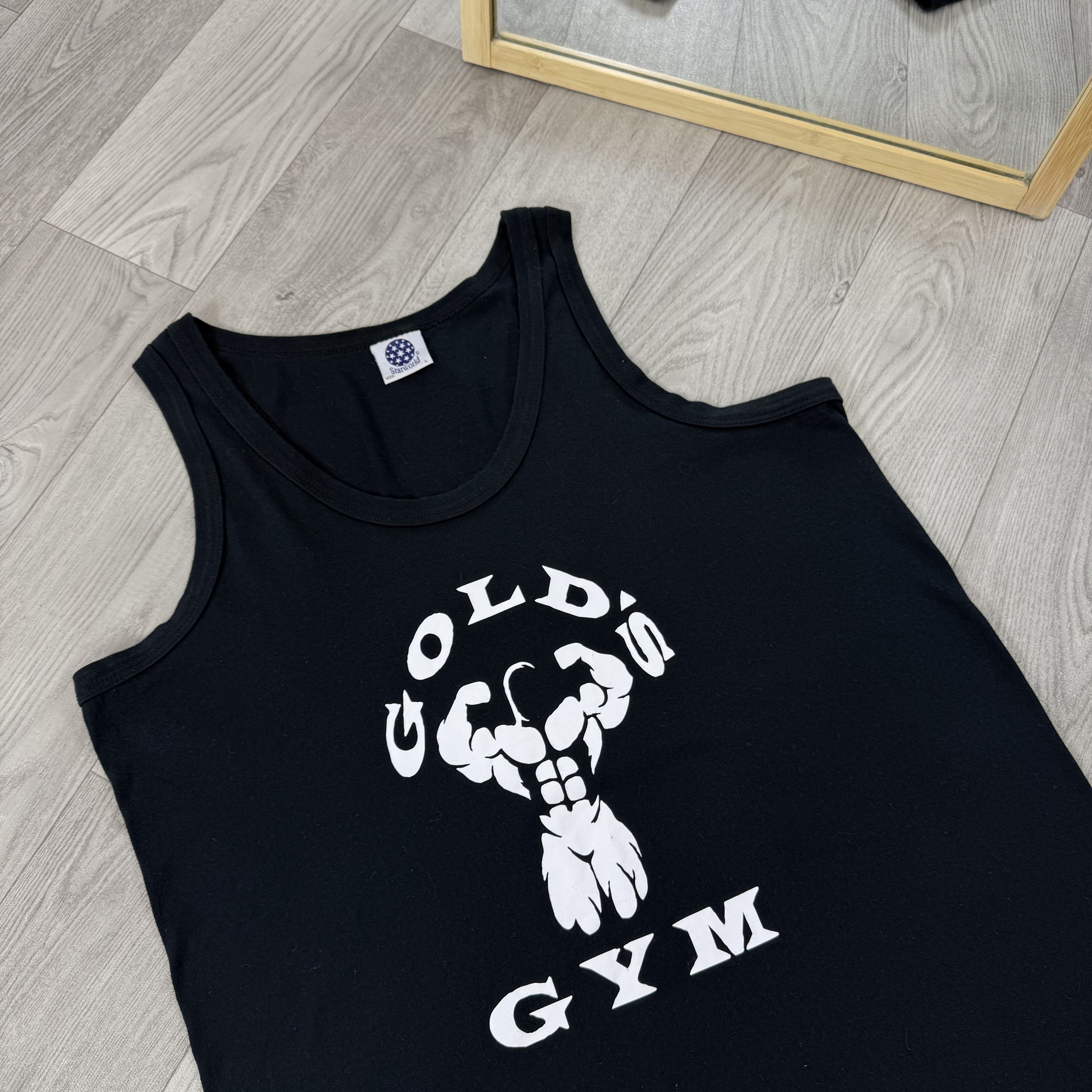 Vintage Vintage Gold's Gym 90s Graphic Black Tank Top M Size US M / EU 48-50 / 2 - 7 Thumbnail
