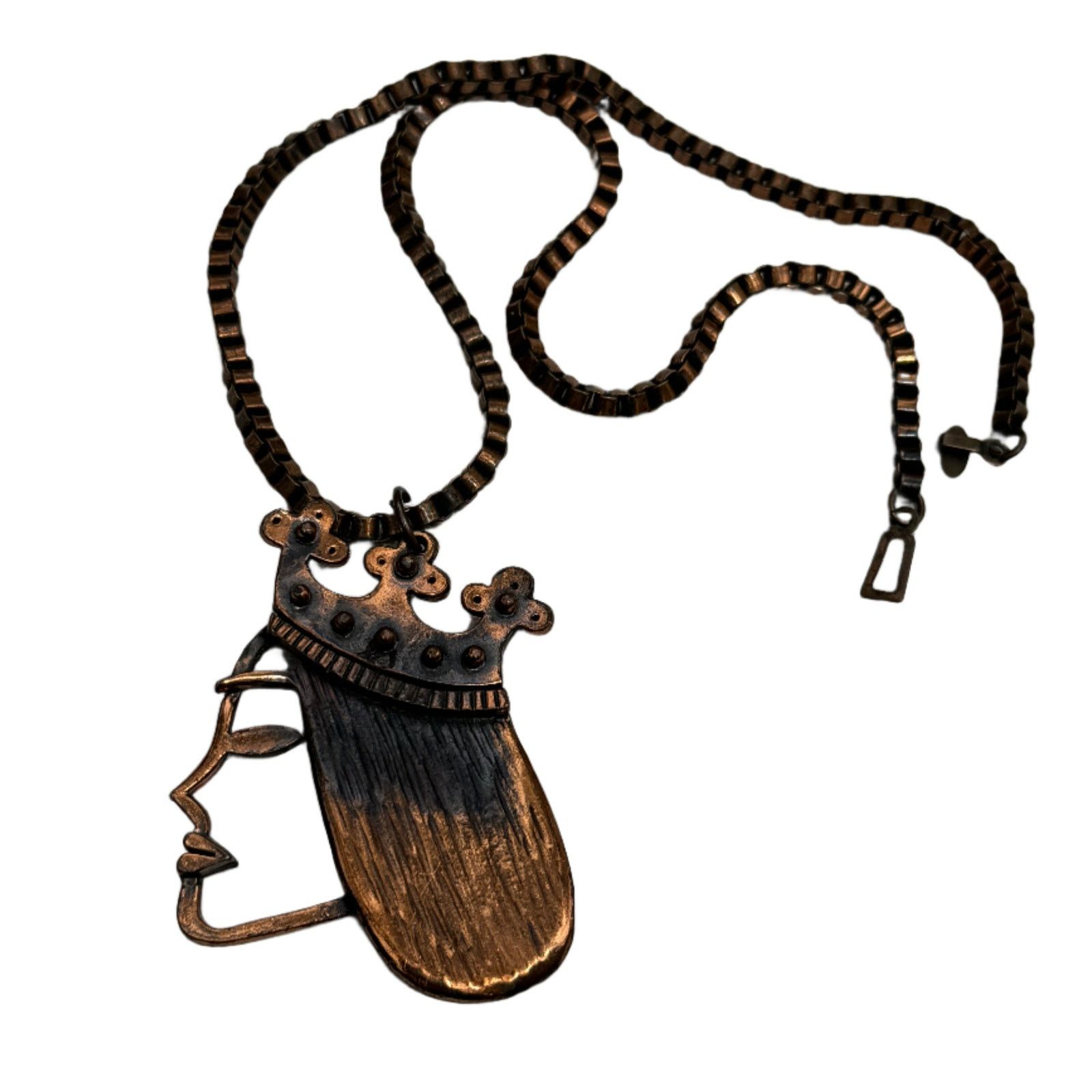 Vintage Rebajes Queen of Hearts Pendant Necklace - Vintage 1950s Size ONE SIZE - 1 Thumbnail