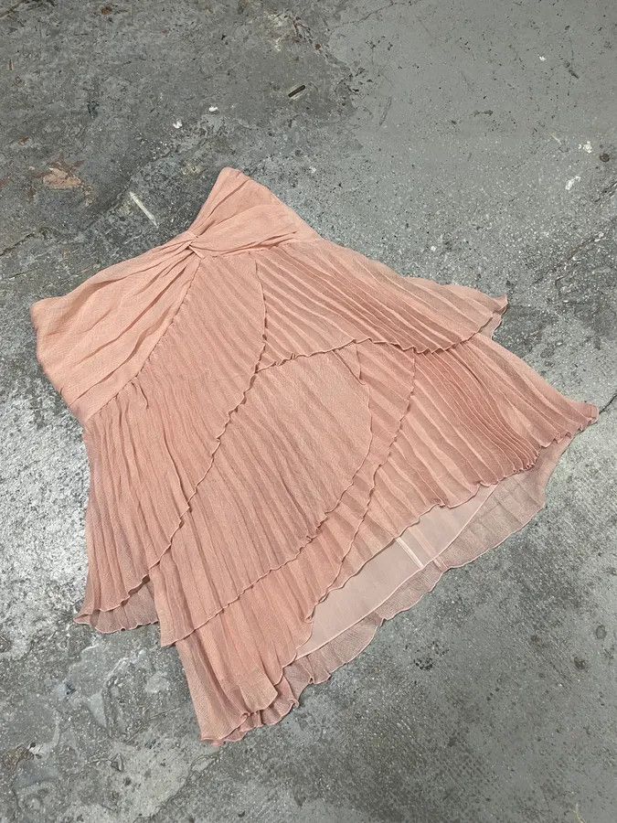 Emporio Armani × Vintage SS2006 Emporio Armani Shell Pleats Skirt Size M / US 6-8 / IT 42-44 - 2 Thumbnail