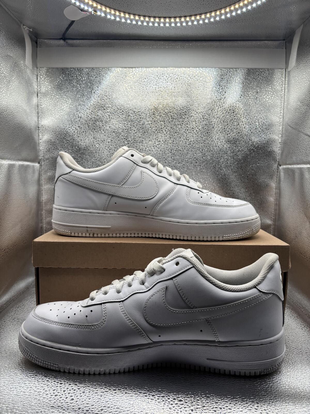 Nike Nike Air Force 1 low triple white Size US 12 / EU 45 - 5 Thumbnail