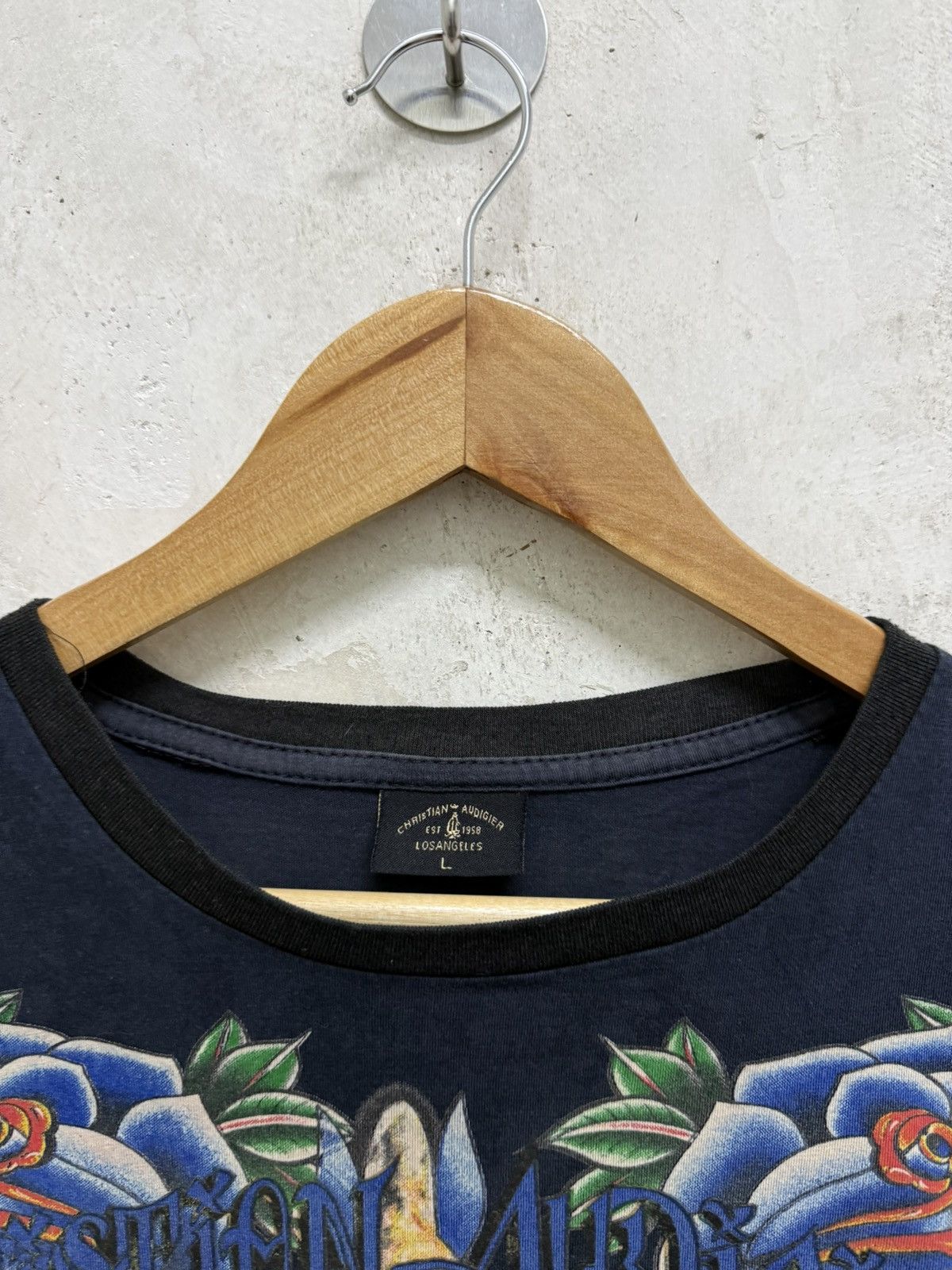 Christian Audigier Vintage Christian Audigier Floral T-Shirt Size US L / EU 52-54 / 3 - 7 Thumbnail