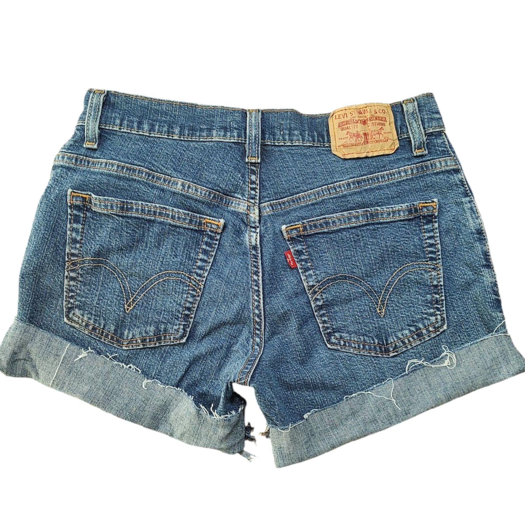 Levi's VTG Levi's 550 Denim Cut Off Shorts Womens 28 in Blue Relaxed 3.5 in Inseam 6 Fashion 90s USA Classic Jeans Size 28" / US 6 / IT 42 - 2 Thumbnail