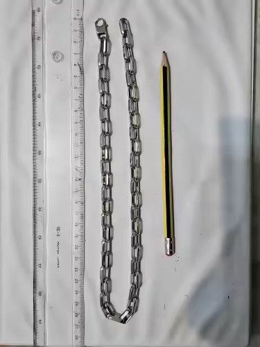 Jewelry Heavyweight Industrial Box Link Chain Necklace - 60 cm Size ONE SIZE - 2 Thumbnail