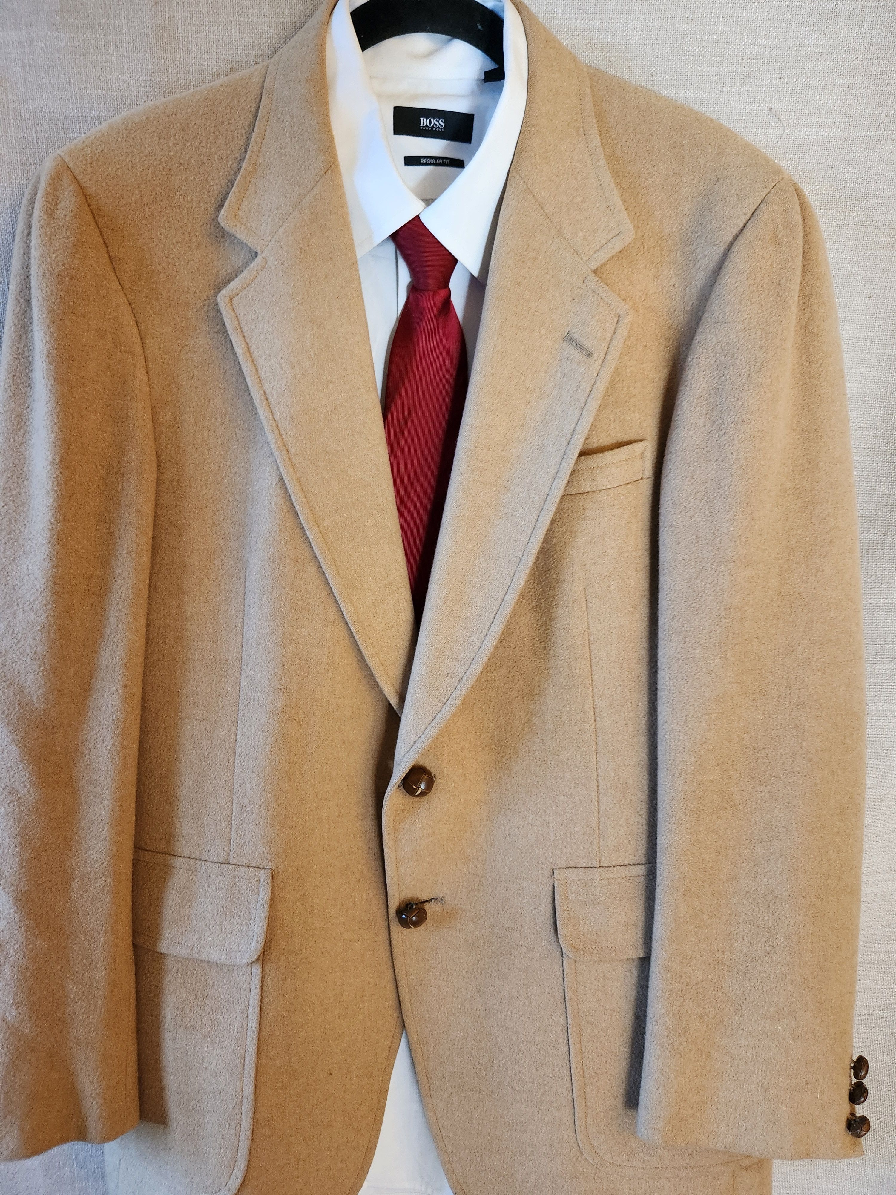 Vintage Vintage 70's Enrico Dante 100% Camel Hair 2 Button Blazer Size 40R - 1 Thumbnail
