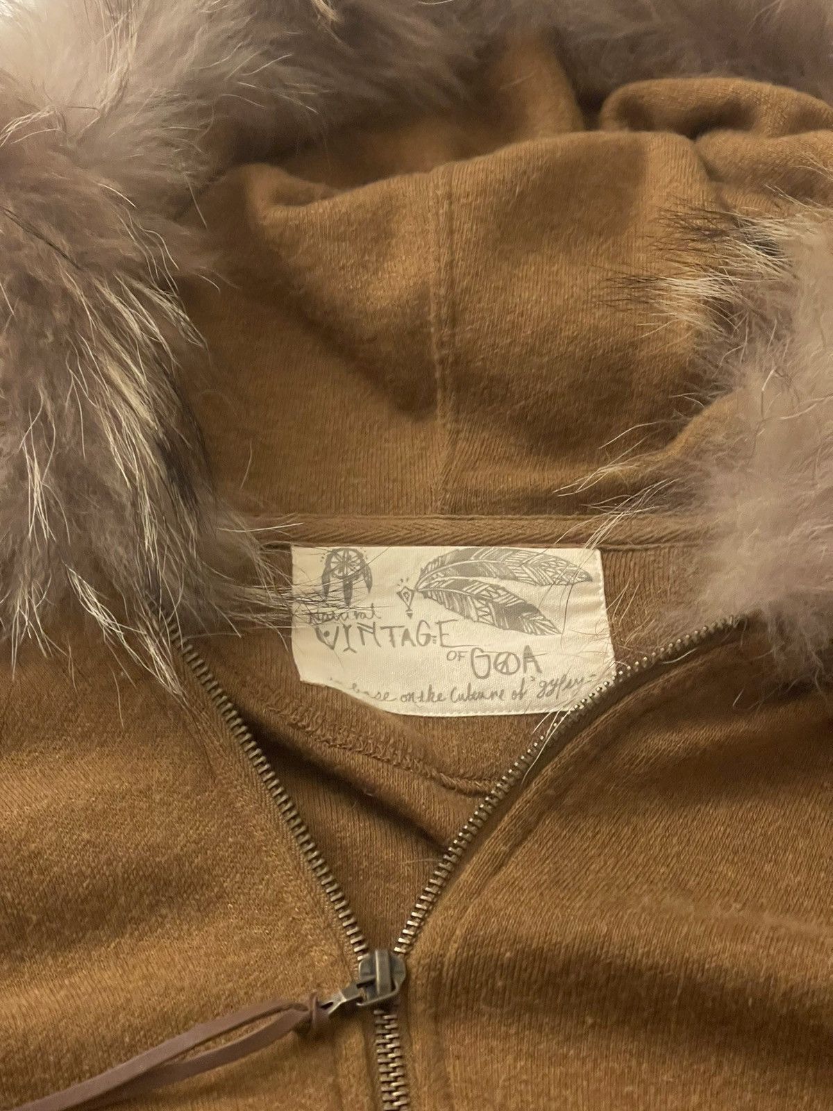 Vintage Vintage goa fur zip up hoodie | Grailed