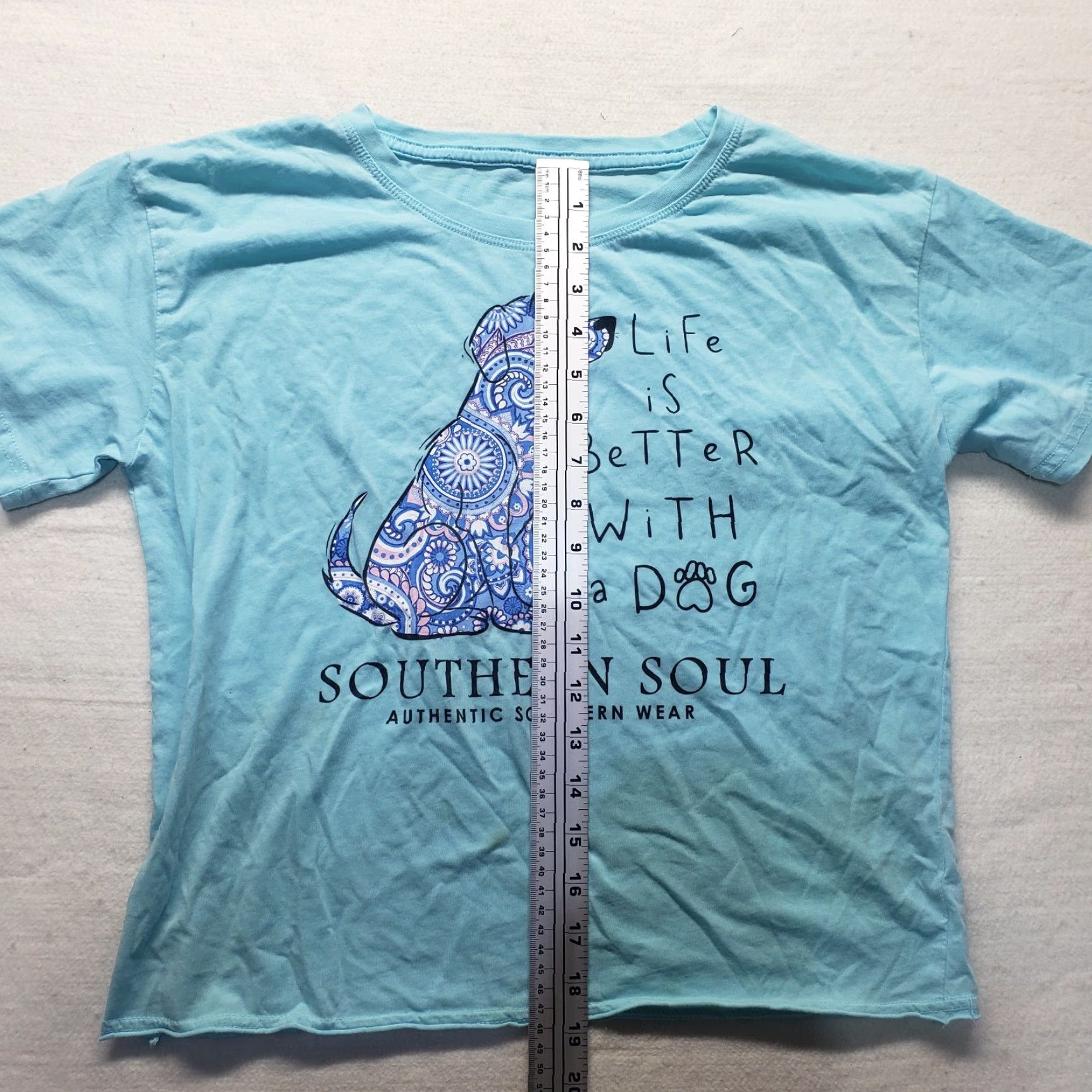 Vintage VINTAGE Better with a Dog Shirt Adult Womens M Blue Dog Nautical 90s/Party Womens Shirt M Regular Cotton Polyester Size M / US 6-8 / IT 42-44 - 5 Thumbnail