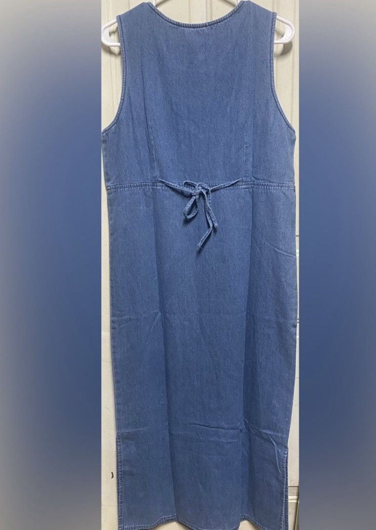 Denim & Co. Denim & Co Embroidered Denim Maxi Dress Small Cottagecore Size S / US 4 / IT 40 - 2 Thumbnail