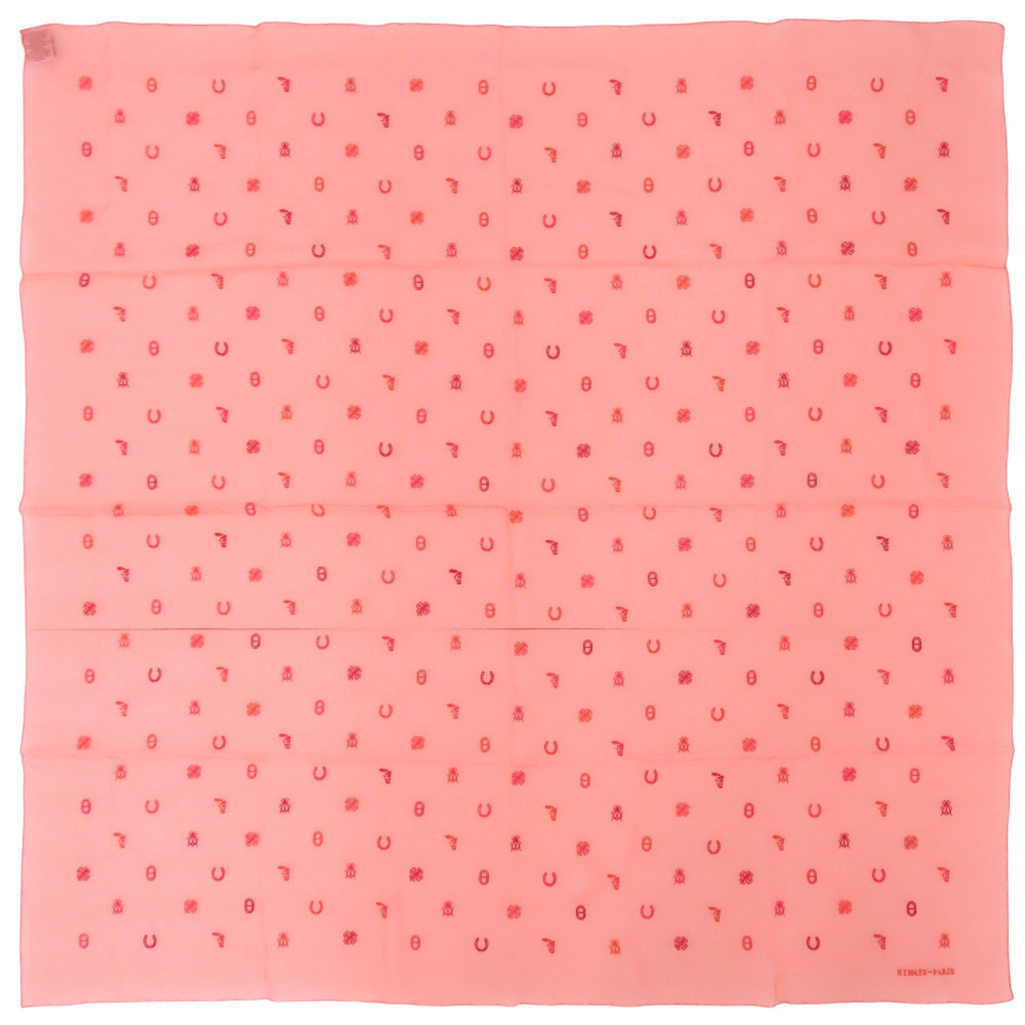 Hermes Excellent condition Hermes Carre 100 Multi-Charm H344141S01 Vermilion Scarf Muffler 1515HERMES Size ONE SIZE - 1 Thumbnail