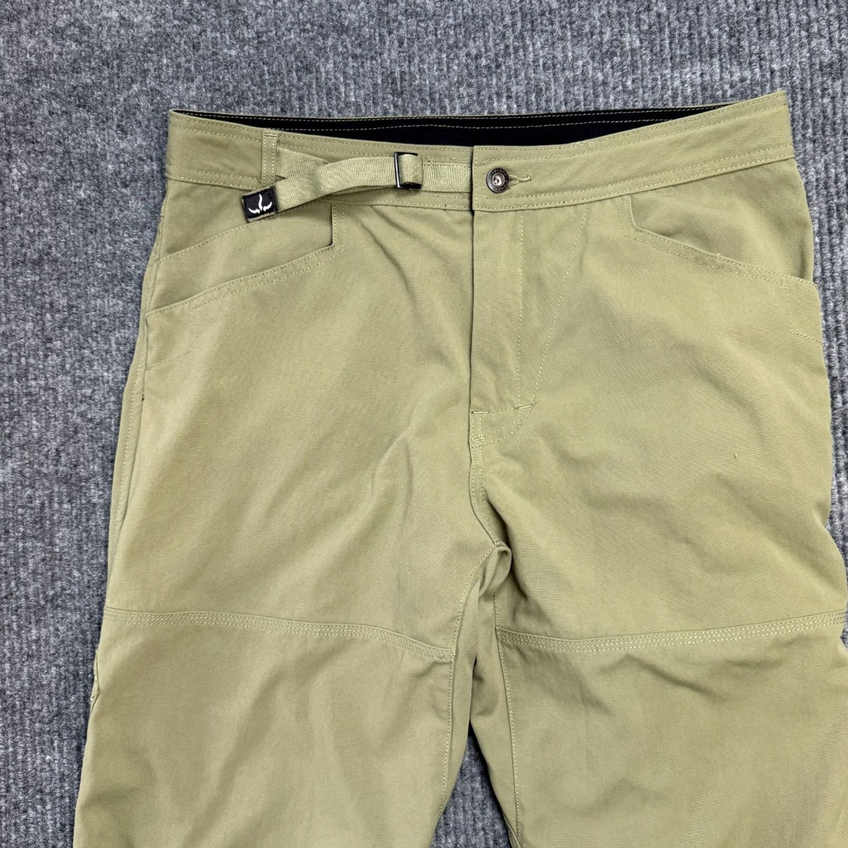 Prana prAna Pants Mens Large 34x30 Green Nylon Stretch Belted Hiking Travel Size US 33 - 3 Thumbnail