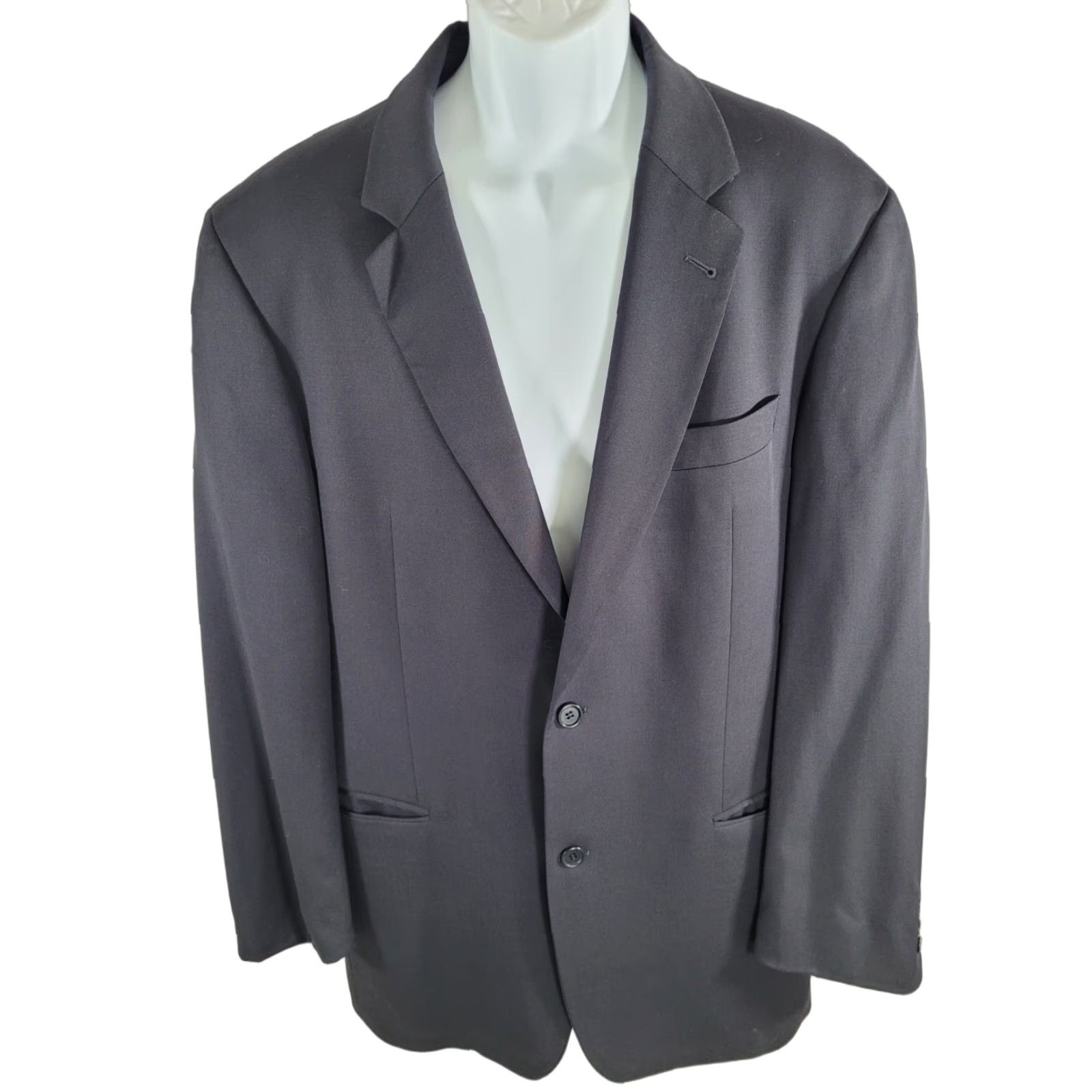 Hugo Boss HUGO BOSS Dark Blue Super 100 Galilei Sigma Blazer US 100% Virgin Wool 42L Size 42R - 1 Thumbnail
