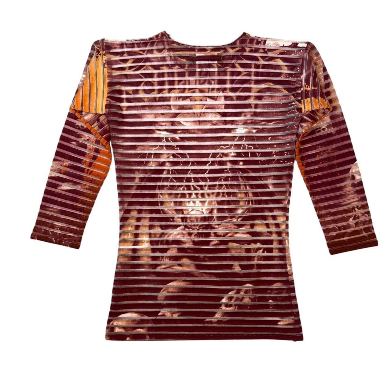 Jean Paul Gaultier Jean Paul Gaultier Gargoyle Red Longsleeve T-Shirt SS2001 Size US XXS / EU 40 - 5 Thumbnail