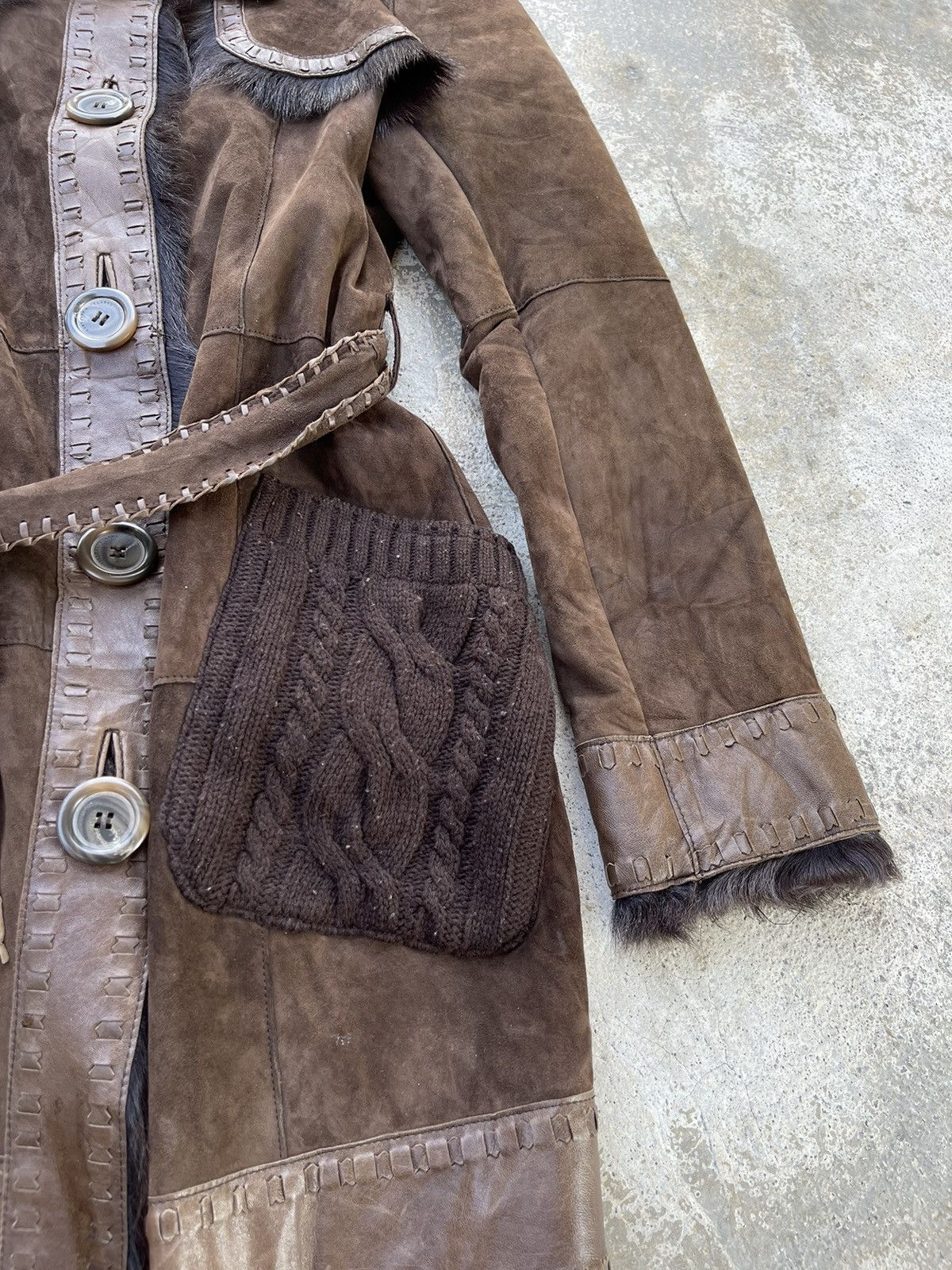 Burberry 🔥BURBERRY BLUE LABEL FAUX FUR LINING SHEEPSKIN LEATHER COAT Size S / US 4 / IT 40 - 15 Thumbnail