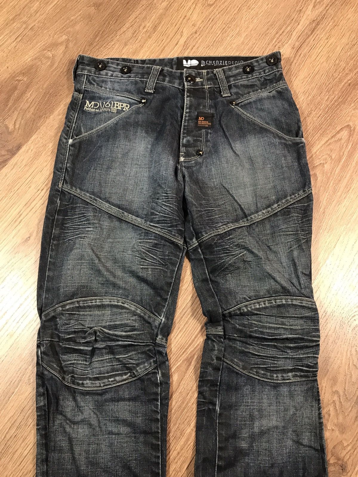 Japanese Brand × Vintage Vintage Double Knee Distressed Denim Pants Size US 30 / EU 46 - 2 Thumbnail