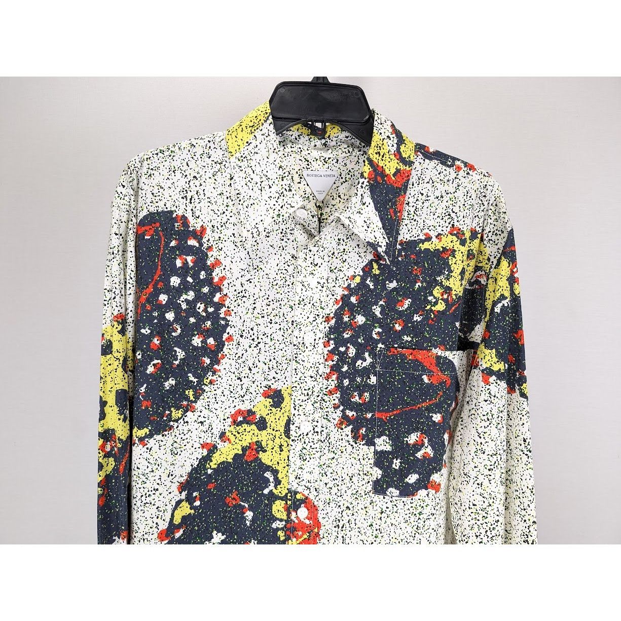 Bottega Veneta o1rshd1 Patchwork Mushrooms Shirt in Navy/Red/Yellow Size US L / EU 52-54 / 3 - 7 Thumbnail