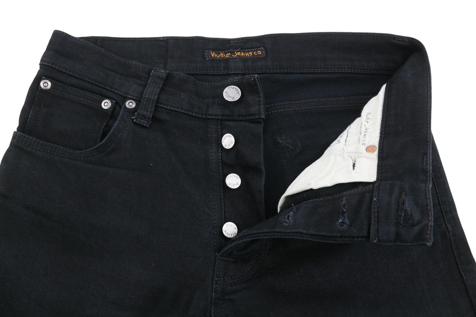 Nudie Jeans TILTED TOR W30/L32 Ever Black Organic Skinny Jeans 86719 Size US 30 / EU 46 - 4 Thumbnail