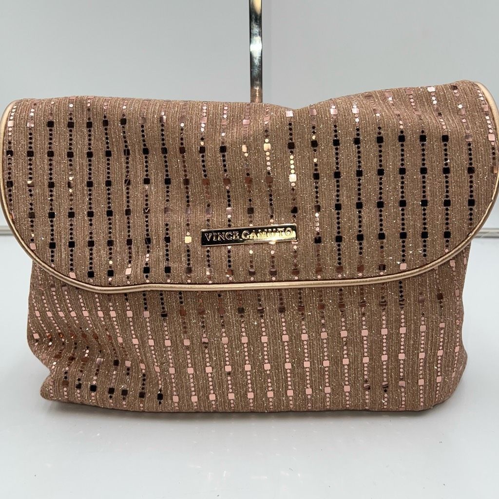 Vince Camuto Rose Gold Bing and Sparkle Travel Toiletry Bag