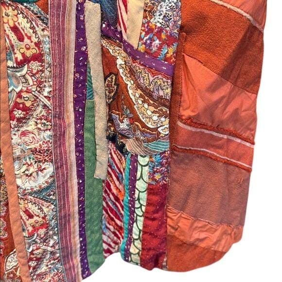 Other Handmade Patchwork Kimono Jacket Women Bright Multicolor OS Size ONE SIZE - 6 Thumbnail