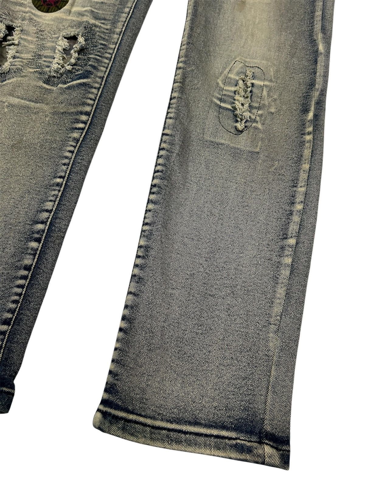 Japanese Brand Vintage Japanese Mud wash Crazy Patchwork Distressed Jeans Size US 32 / EU 48 - 15 Thumbnail