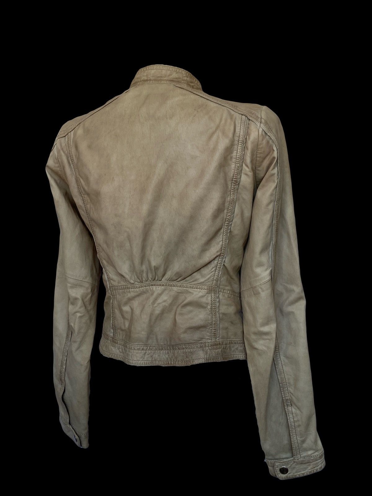 Genuine Leather Biker Real Leather Cropped Jacket Size S / US 4 / IT 40 - 2 Thumbnail