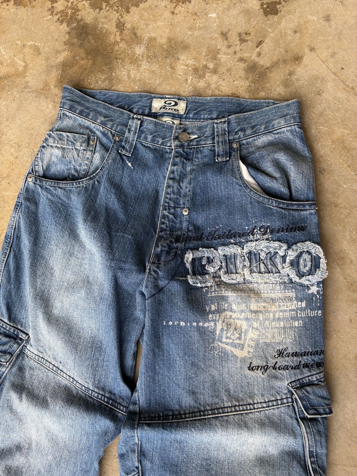 Vintage Hawaii Piko Vintage Y2K Cargo Pant Denim Baggy Surf Size US 30 / EU 46 - 4 Thumbnail