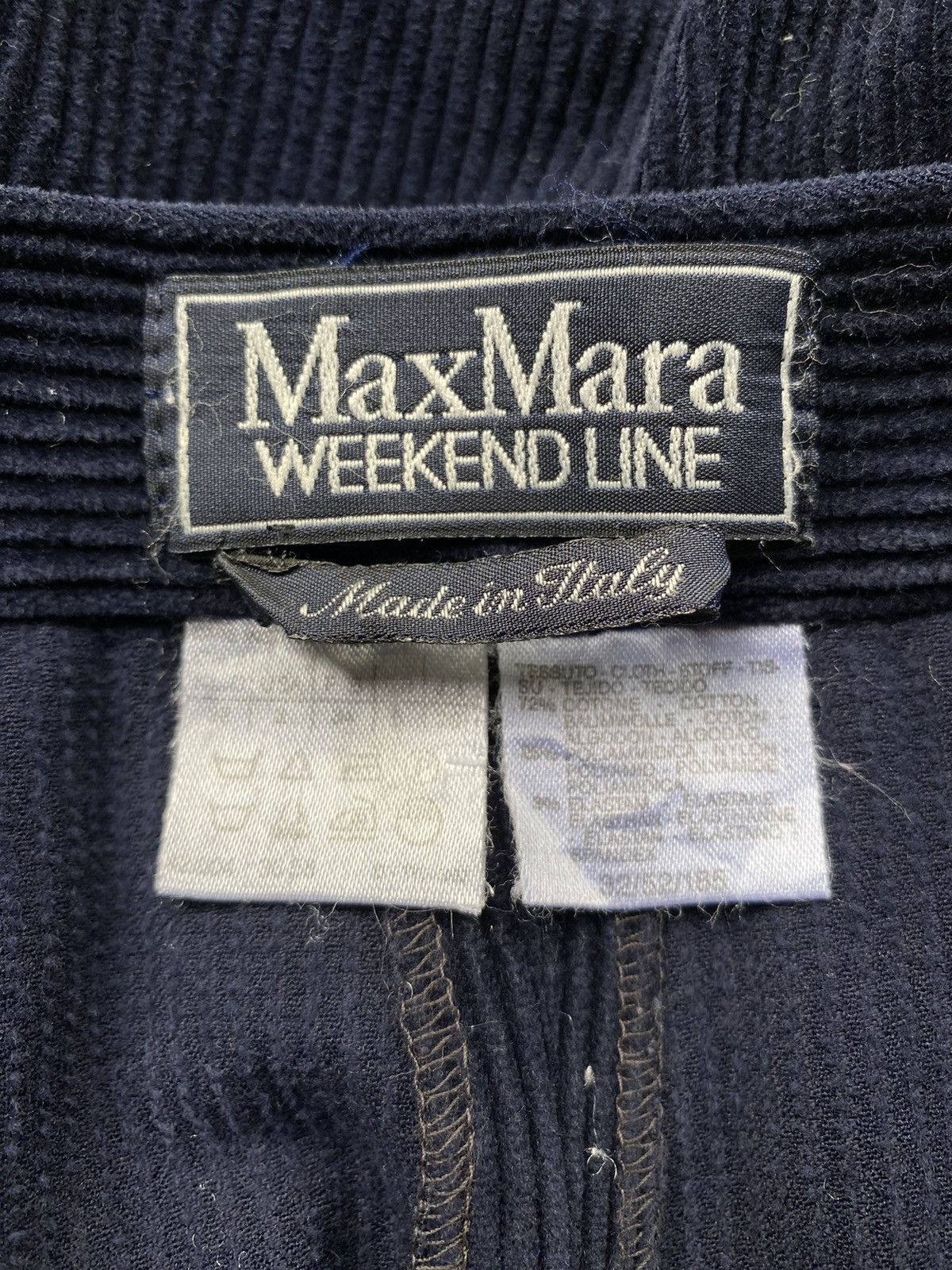 Max Mara MaxMara High-Waisted Corduroy Navy Pants Size 25" / US 0 / IT 36 - 3 Thumbnail