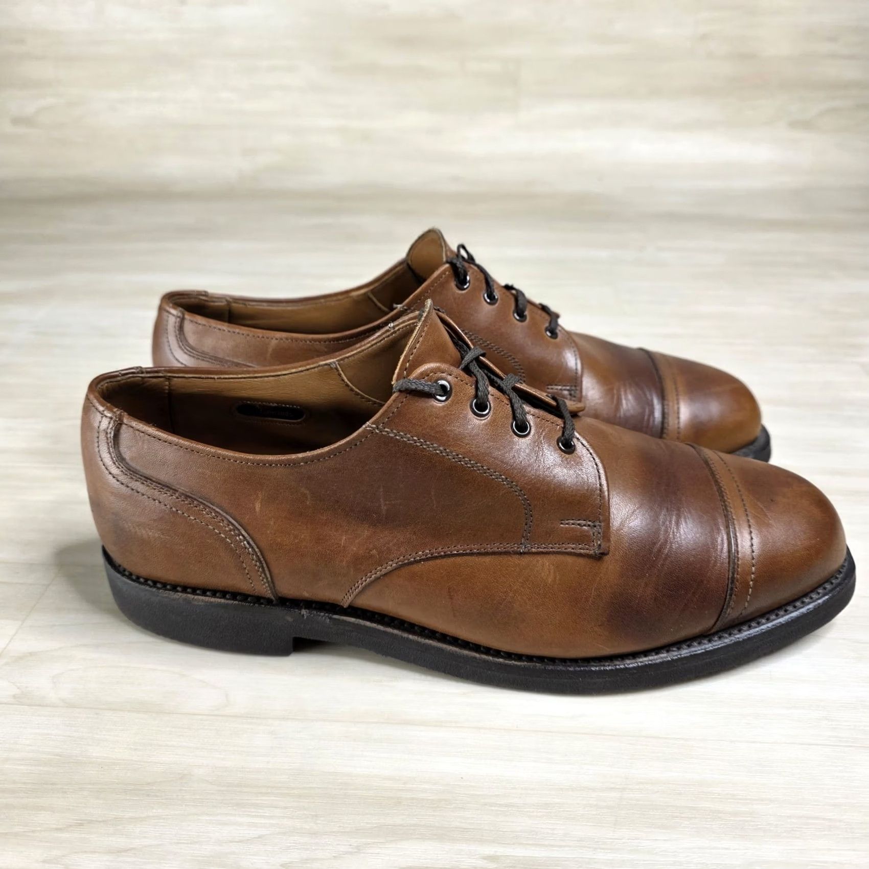 Allen Edmonds Allen Edmonds Ellsworth Oxford Cap Toe Brown Leather Men's Shoes Size 9 EEE Size ONE SIZE - 2 Thumbnail