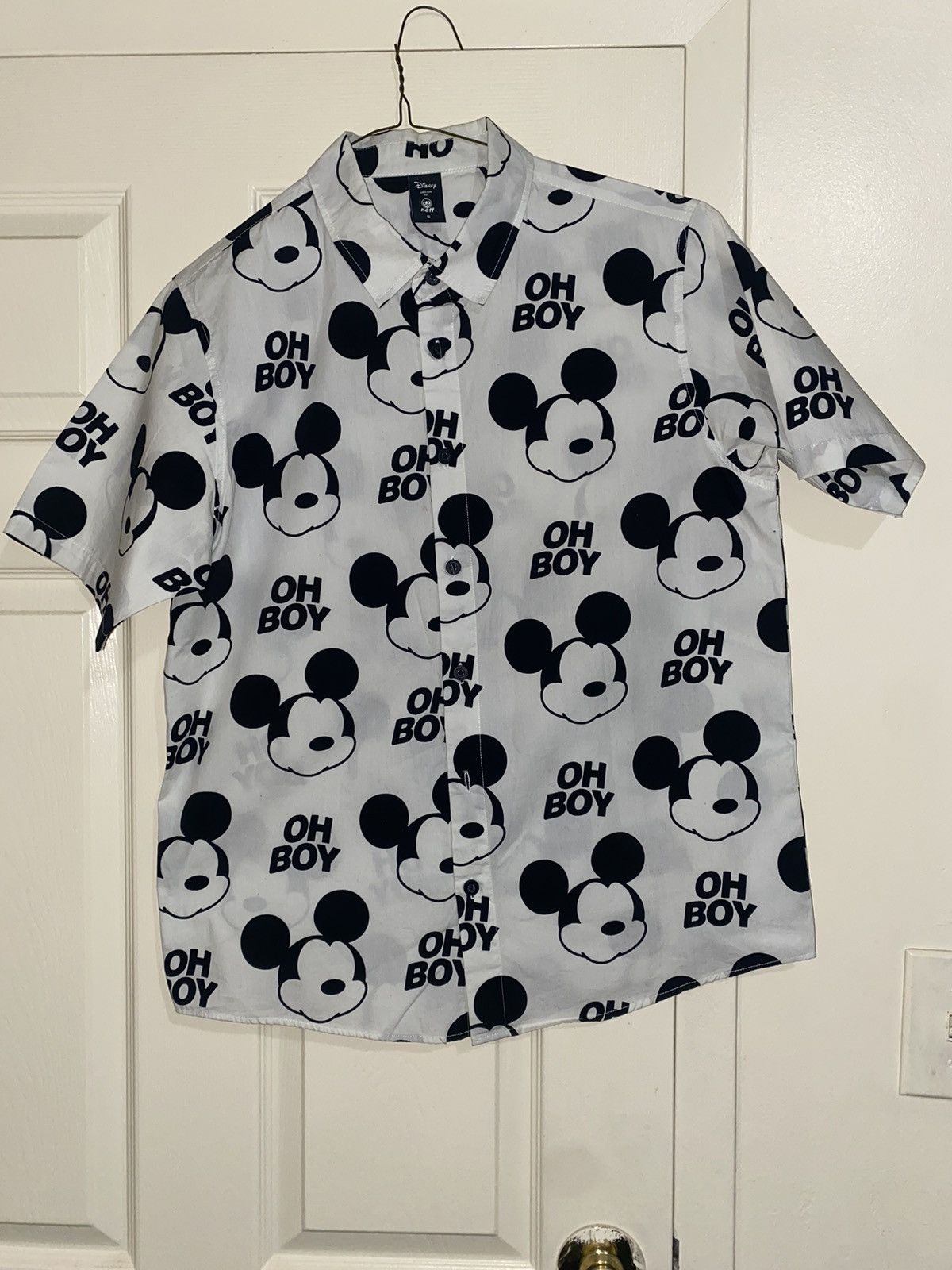 NEFF Vintage Neff Disney Men's Oh Boy Mickey Button-Down Shirt Size US S / EU 44-46 / 1 - 4 Thumbnail