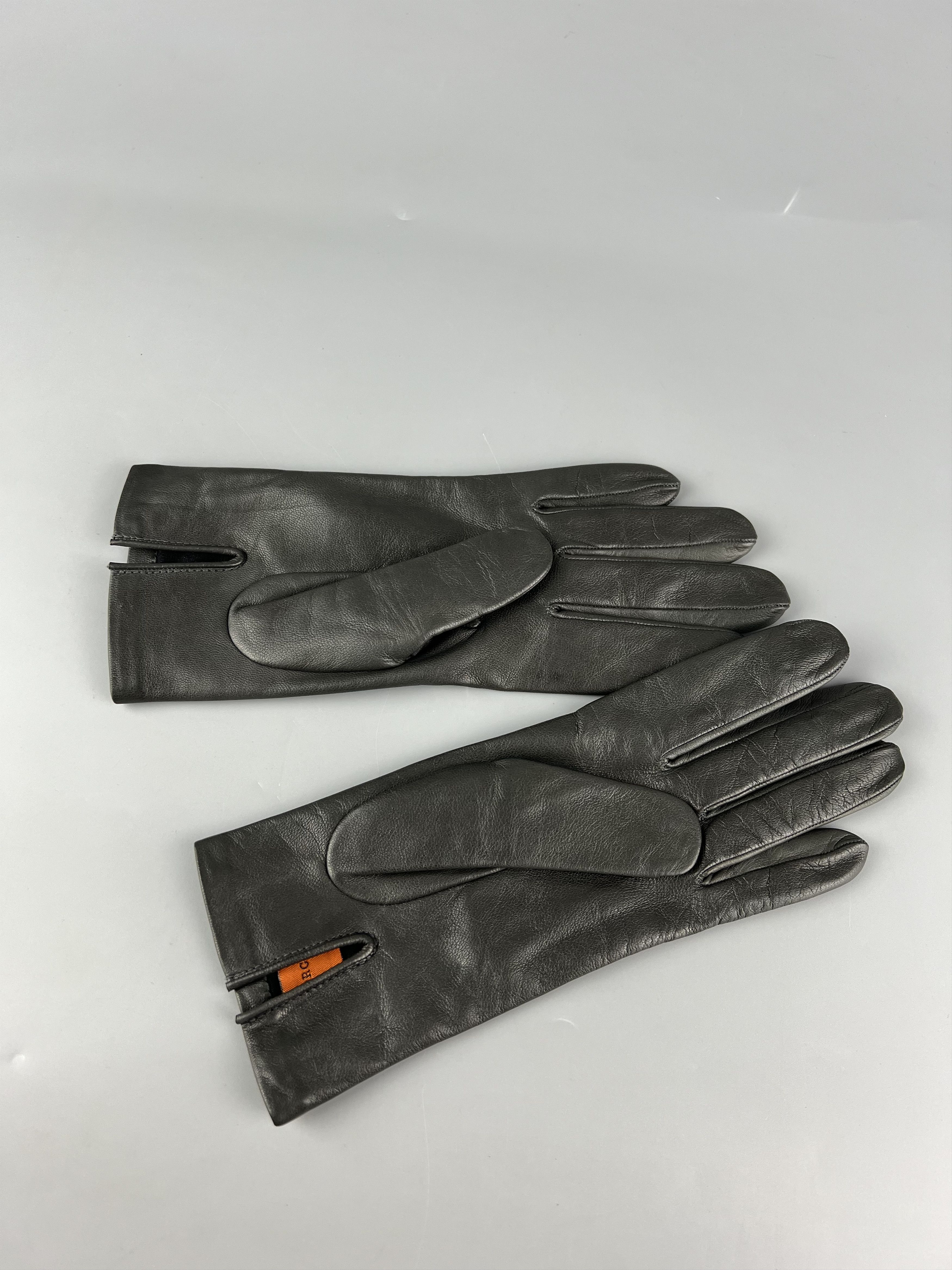 Designer × Genuine Leather × SikSilk Georges Morand Paris Lamb Leather Gloves Silk Lined Size 7 Size ONE SIZE - 2 Thumbnail