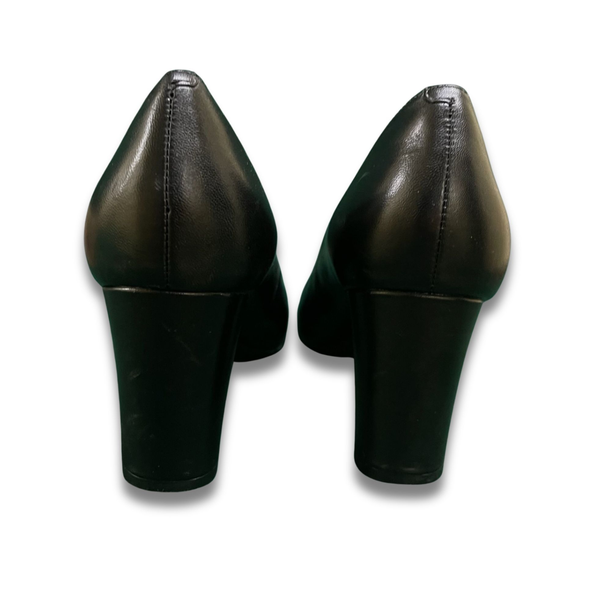 Other EASY SPIRIT Womens Black Leather Pumps Size 8 With Block Hee Size US 8 / IT 38 - 5 Thumbnail