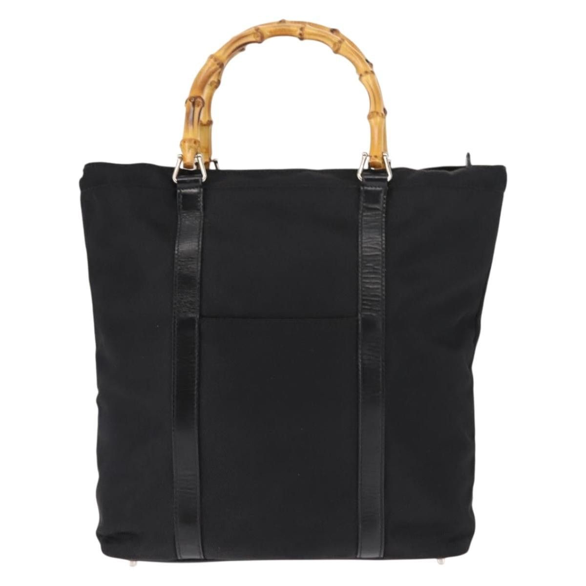 Gucci GUCCI Bamboo Hand Bag Nylon Black Size ONE SIZE - 2 Thumbnail