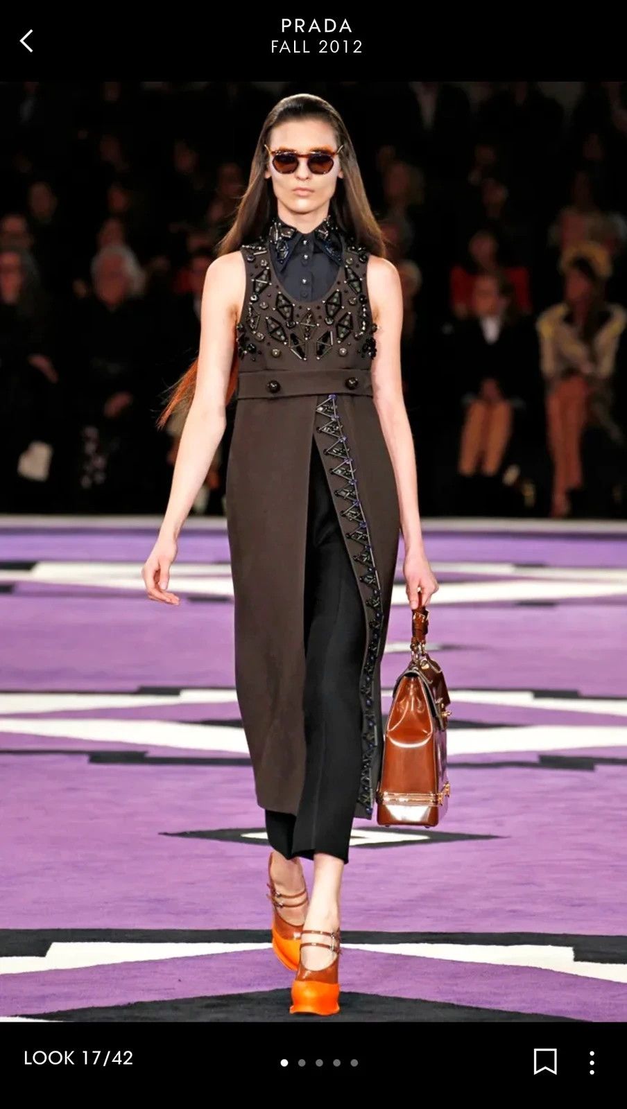 Prada F/W 2012 Prada sleeveless shirt with jeweled embellishments Size S / US 4 / IT 40 - 2 Thumbnail